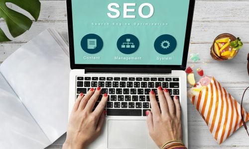 SEO Website Development Data Network Concept